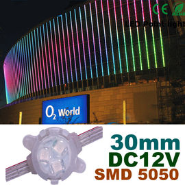 30mm و DC12V RGB LED پیکسل ماژول کامل رنگ برای دکوراسیون ساختمان