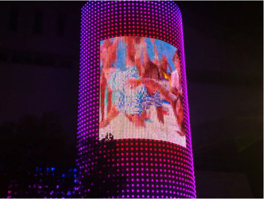 DMX512 Control SMD5050 LED Colorful Mesh Video Display for Advertising Screen