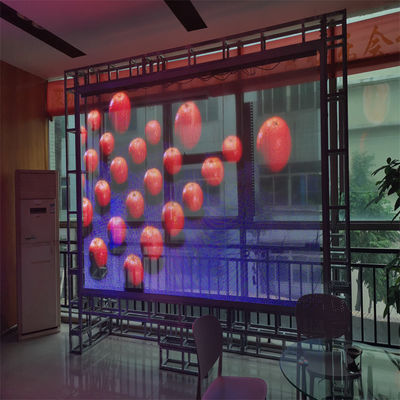 Indoor decoration color animated transparent adhesive led display transparent film screen