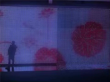 P50 Pixels Mesh Led Screen Display IP67 SMD3535 DC12V 80W RGB LED Net Screen