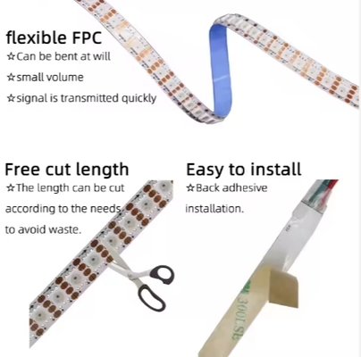 Customized LED Strip 5050 12V/24V 60 Leds Strip 12v 24v SMD2835 RGBW Flexible LED Light Strip Decoration