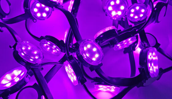 40mm DC24V IP67 Waterproof 120 Beam Angle PC Material LED Point Light SMD3535 RGBW