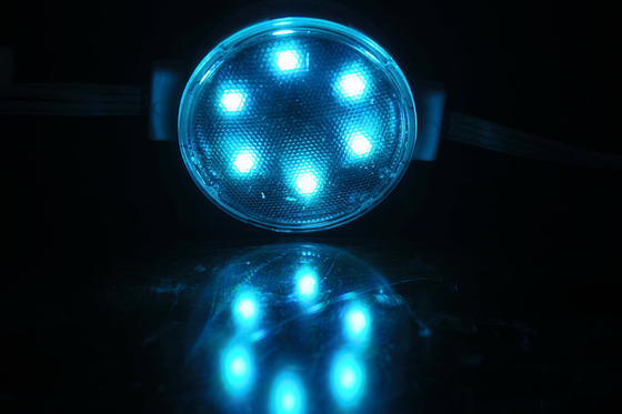 50mm DC24V 2W LED Pixel Light Full Color Rgbw Smd3535 6 لامپ IP67 LED Dot قابل برنامه ریزی
