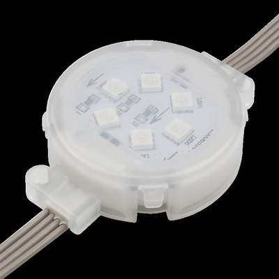 چراغ نقطه ای LED ضد آب IP67 در فضای باز 1.5 وات Smd5050 DC24V 50 میلی متر RGB DMX512