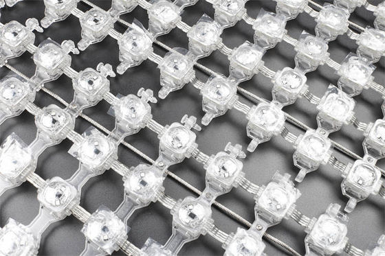 Miracle Bean Outdoor Waterproof IP67 Led net screen DC24V DMX512 P62.5 RGB Led Flexible Display Screen