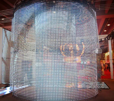 SMD5050 DMX512 Control LED Point Light Source Mesh Screen for Outdoor Advertising