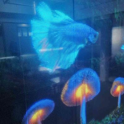 P6.25 صفحه نمایش لچکدار LED شفاف فیلمی داخلی نرم چسبنده فوق العاده باریک LED