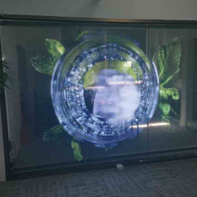 صفحه نمایش لچکدار LED شفاف فیلم نصب آسان برای تبلیغات