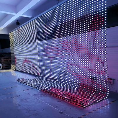 P50 Pixels Mesh Led Screen Display IP67 SMD3535 DC12V 80W RGB LED Net Screen