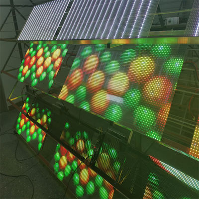 صفحه نمایش فیلمی شفاف رنگی LED RGB در داخل / بیرون صفحه نمایش ویدئویی