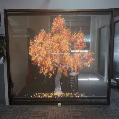 P20 DC5V صفحه نمایش ال ای دی فیلمی نازک WE1314 RGB 16bit Video شفاف شیشه ای LED Screen Wall برای فروشگاه خرده فروشی