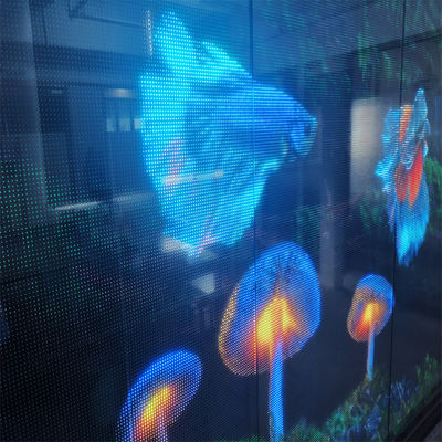 صفحه نمایش فیلمی شفاف LED با وضوح بالا P6 DC5V WE1314 RGB برای دیوار ویدیویی تبلیغاتی