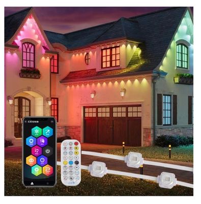 PC شیل چراغ های بیرونی IP67 کنترل WIFI 20 * 12.5mm DC12V / 24V اپلیکیشن RGB چراغ های دائمی برای فضای باز