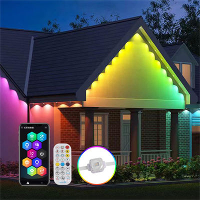 CE Certified IP67 Waterproof RGBIC Smart Eaves Light for Outdoor House Roofs