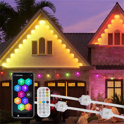 25MM RGB SMD5050 1.5W DC24V آلومینیوم ردیاب درب بیرونی خانه چراغ Ip67 Rgbw LED Rgbic چراغ های بیرونی کریسمس دائمی