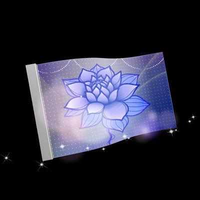 P10 صفحه نمایش فیلمی شفاف LED انعطاف پذیر 960mm*240mm با نوع نصب آویزان