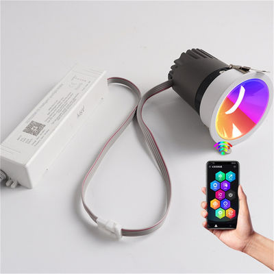 Ultra Thin 20W RGBW SPI USC2904 چراغ های LED قابل شارژ دایره ای ضد درخشش برای دکوراسیون اتاق نشیمن