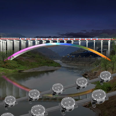 High Brightness RGB 50mm LED Point Light Source Easy Installation Addressable Design Stage Building Facades  Landscape Lighting