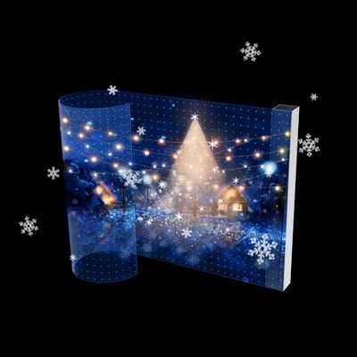Led Display Adhesive Cuttable with Seamless Grille Screen Easy Stand Installation Soft Transparent Glass