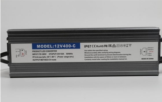 منبع تغذیه سوئیچینگ LED ضدآب IP67 درایور LED 12vdc 24vdc 24v 400w