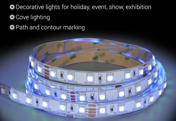 قیمت عمده کارخانه DC12V 60leds RGB Full Color IP65 SMD3535 Super Brightness LED Strip Light