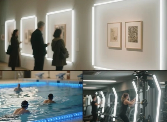 COB روشنایی بالا 5 ولت 12 ولت 24 ولت 220 ولت 2700k-6500k چراغ نوار LED چراغ نوار LED برای خانه هتل دفتر