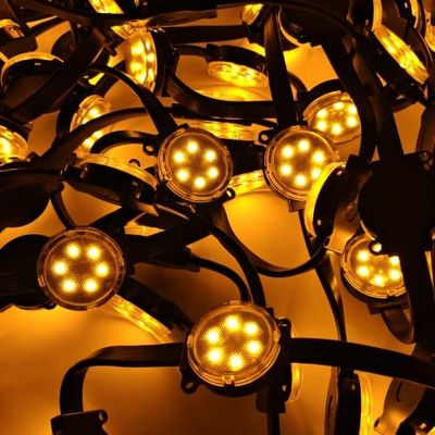 50mm Transparent Permanent High Brightness LED Point Light RGB Changeable IP67 Waterproof Outdoor Decoration