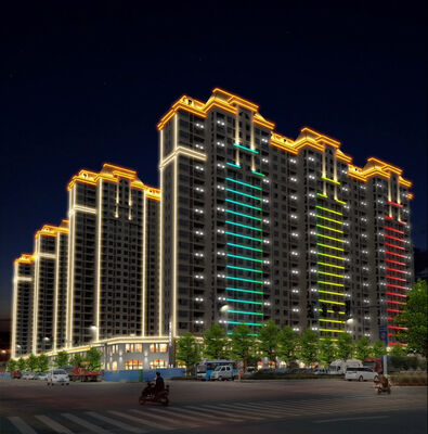 چراغ دایمی IP67 LED Outline Light 50mm DC24V RGB در فضای باز ضد آب DMX512 کنترل چراغ نقطه LED تجاری