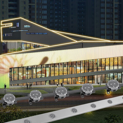 چراغ خطی انعطاف پذیر نمای بیرونی IP67 ضد آب 30 میلی متری، منبع نور نقطه ای LED برای نورپردازی ساختمان