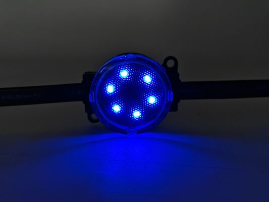 چراغ نقطه‌ای LED RGBW ضد آب IP67 24 ولت 50 میلی‌متری پیکسل نور نما برای دکوراسیون ساختمان