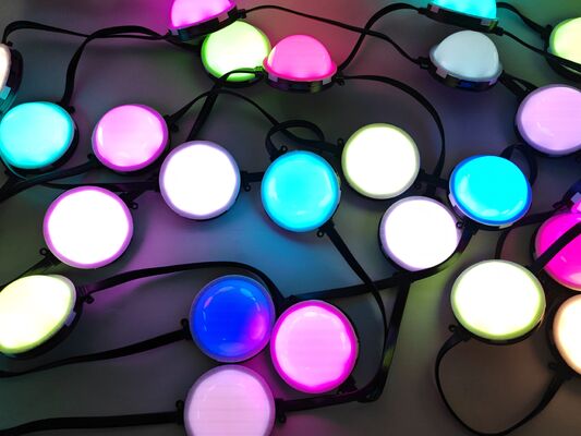 چراغ نقطه ای LED 80 میلی متری ضد آب | IP67، رنگ‌های RGBY، محفظه رایانه شخصی برای نورپردازی ساختمان در فضای باز